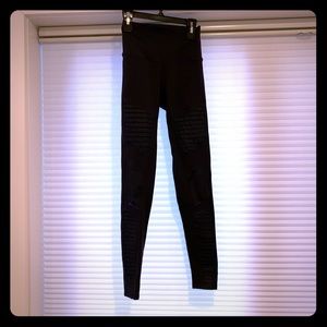 Navy ALO moto pants, size xs